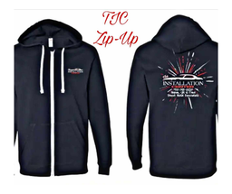 ***SALE*** The Installation Center Zip-up Long Sleeve Hoodie Tee