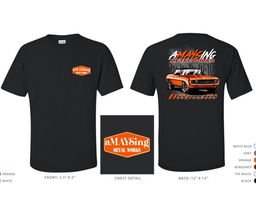 aMAYSing Metal Works Orange Camaro Tee Shirt